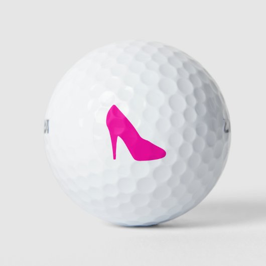 Roze hoge hak silhouet golfballen (Voorkant)