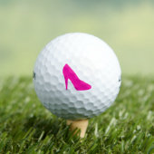 Roze hoge hak silhouet golfballen (Insitu Shirt)