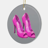 Roze hoge hakken 64-Bit pixel art stijl ornament (Links)