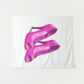 Roze Hoge Hakken 64-Bit Pixel Art Stijl Wandkleed (Voorkant (horizontaal))