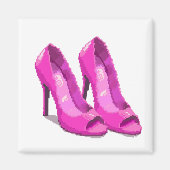 Roze hoge hakken 64-Bit pixelartstijl Magneet (Voorkant)