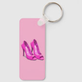 Roze hoge hakken 64-bits pixel art stijl sleutelhanger (Achterkant)