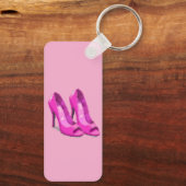 Roze hoge hakken 64-bits pixel art stijl sleutelhanger (Achterkant)
