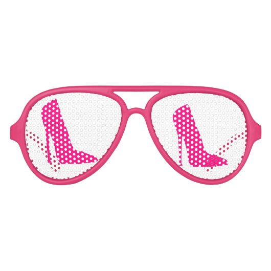 ROZE HOGE HAKKEN AVIATOR ZONNEBRIL (Voorkant)