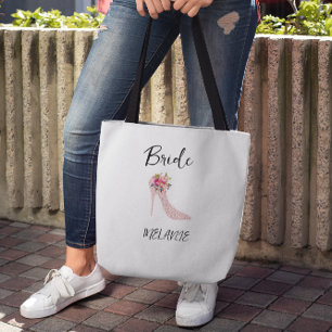 Roze Hoge Hakken Bruiloftsfeest Boodschappentassen Tote Bag