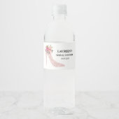 Roze Hoge Hakken Bruiloftsfeest Waterfles Etiket (Voorkant)