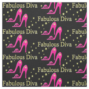 ROZE HOGE HAKKEN FABULOUS DIVA STOF