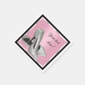 Roze hoge hakken schoenen servet (Hoek)