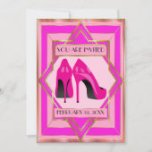 Roze hoge hakken uitnodiging voor speciale gelegen (Voorkant)