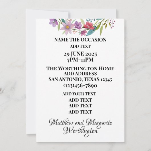 Roze Hoge Hakken VIP Uitnodiging (Achterkant)