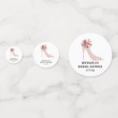 Roze hoge hakken Vrijgezellenfeest Confetti (Achterkanten)