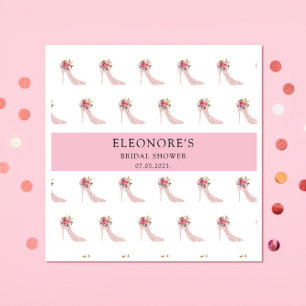 Roze hoge hakken Vrijgezellenfeest Servet