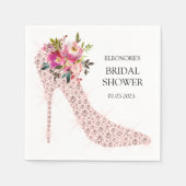 Roze hoge hakken Vrijgezellenfeest Servet (Voorkant)