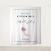 Roze hoge hakken Vrijgezellenfeest welkom Wandkleed (Voorkant)