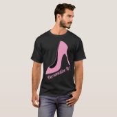Roze hoge-hiel-retro t-shirt (Voorkant volledig)