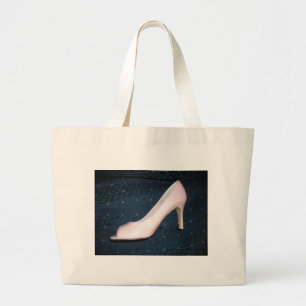 Roze hoge hiel-schoenen grote tote bag