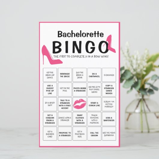 Roze hoge niveaus | Bingo Game |  (Staand voorkant)