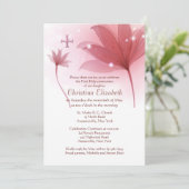 Roze hoge uitnodiging (Staand voorkant)