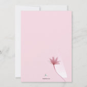 Roze hoge uitnodiging (Achterkant)