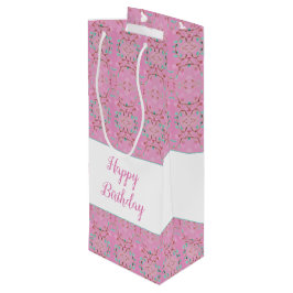 Roze hoge wijn Sweet Patterned Gift Bag Cadeautas