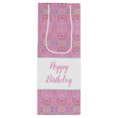 Roze hoge wijn Sweet Patterned Gift Bag Cadeautas (Voorkant)