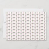 Roze Hole in One Golf 1e Verjaardag Par-t-shirt Fo Kaart (Achterkant)