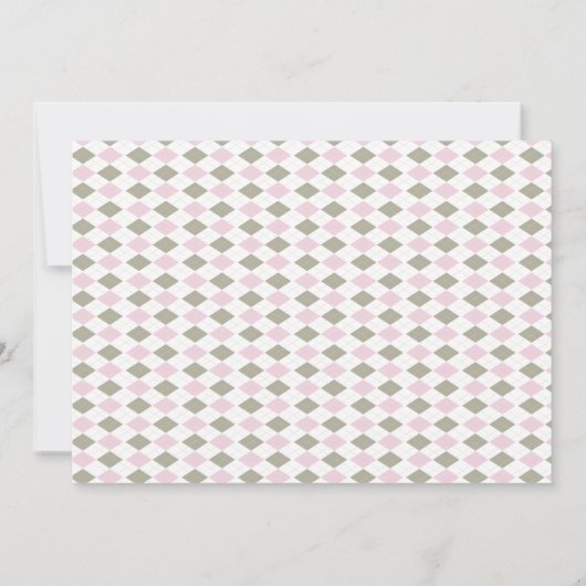 Roze Hole in One Golf 1e Verjaardag Par-t-shirt Fo Kaart (Achterkant)