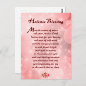 Roze holistische verbijstering briefkaart (Voorkant / Achterkant)