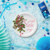 Roze Holly en Silver Bells Paper Bord (Feest)