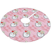 Roze Holly Jolly kerstkerstkerstmis Kerstboom Rok (Gekanteld)