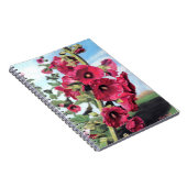 Roze hollyhock schilderij van Mandy Roeing Notitieboek (Rechterzijde)