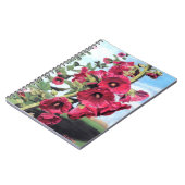 Roze hollyhock schilderij van Mandy Roeing Notitieboek (Linkerzijde)