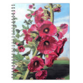 Roze hollyhock schilderij van Mandy Roeing Notitieboek (Voorkant)
