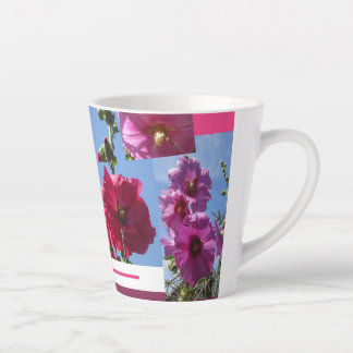 Roze Hollyhocks Design Latte Mok
