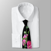 Roze Hollyhocks op Black Stropdas (Gebonden)