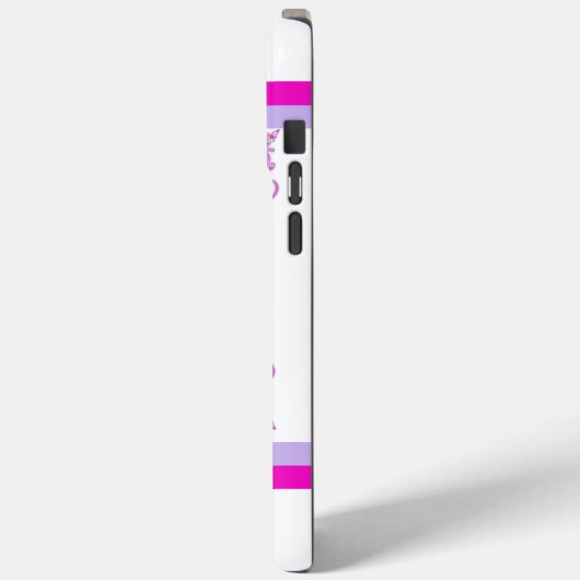 Roze Holo Vlinder iPhone 15 Pro Max Hoesje (Achterkant / Links)