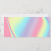 Roze Holografisch Zwart Luxe Ticket Kaart (Achterkant)