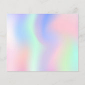 Roze holografische foto budget Sweet 16 uitnodigin (Achterkant)