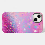Roze Holografische Glitter iPhone Mate Stoer Hoesj Case-Mate iPhone Case (Achterkant (horizontaal))