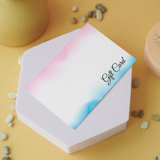 Roze Holografische Iridescent Certificaat Gift Kaa Visitekaartje