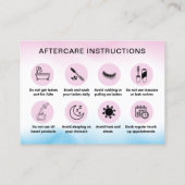 Roze Holografische Iridescent Lash Client na verzo Visitekaartje (Achterkant)