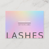 Roze Holografische Iridescent Lash Client na verzo Visitekaartje (Voorkant)