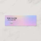 Roze Holografische iriserende Estheticus Mini Visitekaartje (Voorkant)