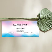 Roze Holografische iriserende Estheticus Mini Visitekaartje