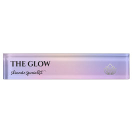 Roze Holografische iriserende Estheticus Naambordje