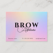 Roze Holografische iriserende na zorginstructie Visitekaartje (Voorkant)