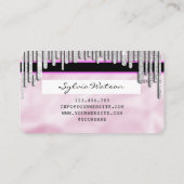 Roze Holograph Unicorn Credit Kaart Visitekaartje (Achterkant)