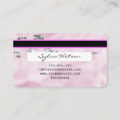 Roze Holograph Unicorn Credit Kaart Visitekaartje (Achterkant)