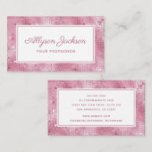 Roze holographic Script-Visitekaartje Visitekaartje (Voorkant / Achterkant)