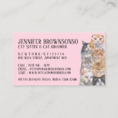 Roze Home Katten Visitekaartje (Achterkant)